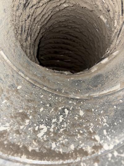 Air duct before cleaning